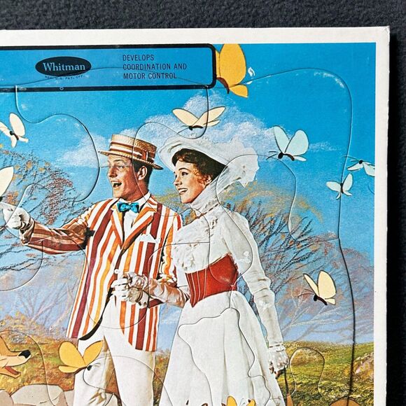 Vintage Walt Disney Mary Poppins Julie Andrews 1964 Frame Tray Puzzle - Whitman - Picture 3 of 6
